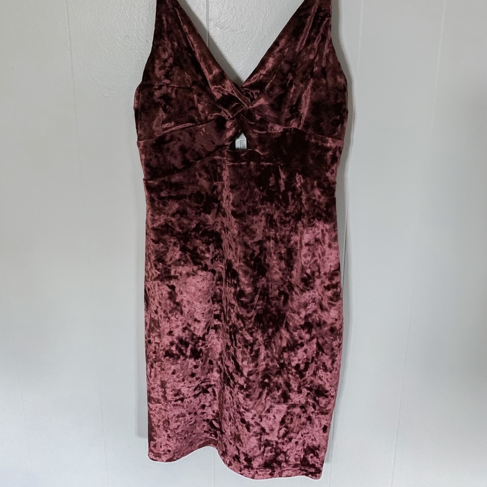 Free People Crushed Velvet Mini Dress!